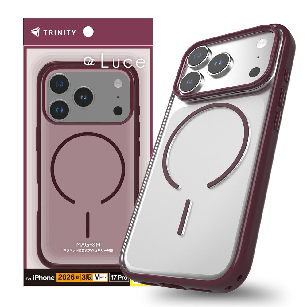 【予約製品】for iPhone [Luce] マグネット吸着式アクセサリー対応 背面クリアハードケース