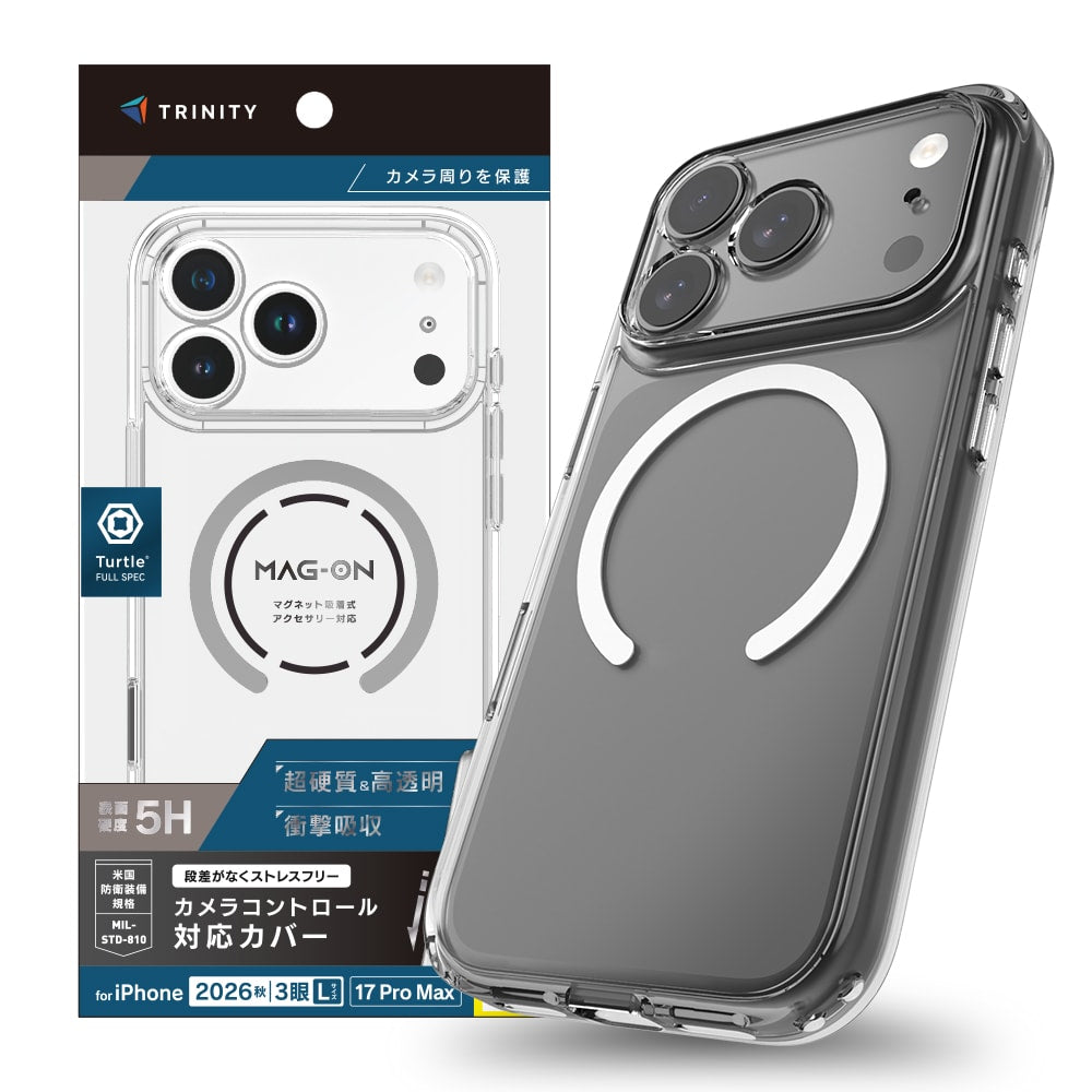 【予約製品】for iPhone [Turtle Solid FULLSPEC] カメラコントロール＆マグネット吸着式アクセサリー対応 超精密設計 ハイブリッドケース